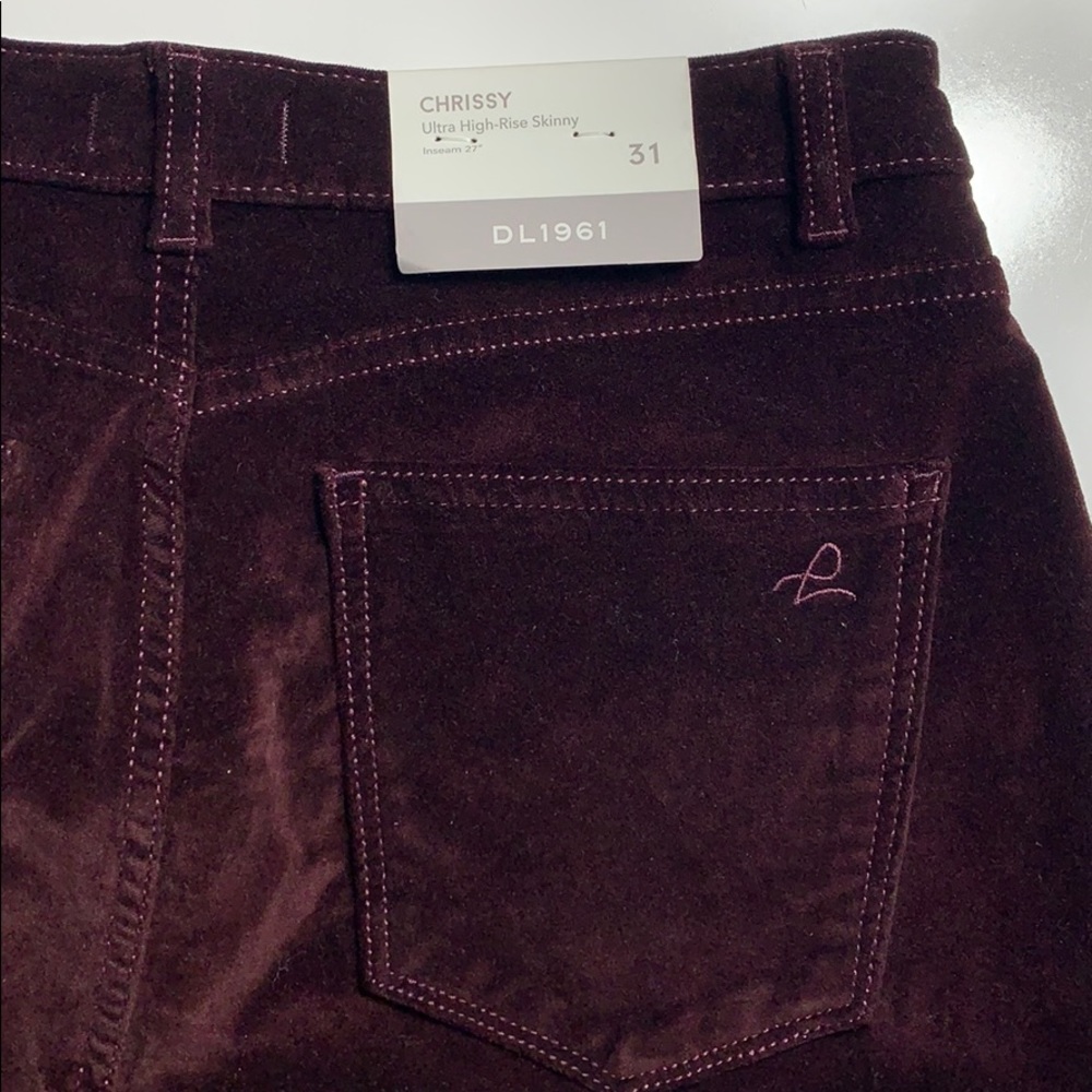 DL 1961 Women’s Chrissy Ultra High Rise Velvet - Picture 7 of 8